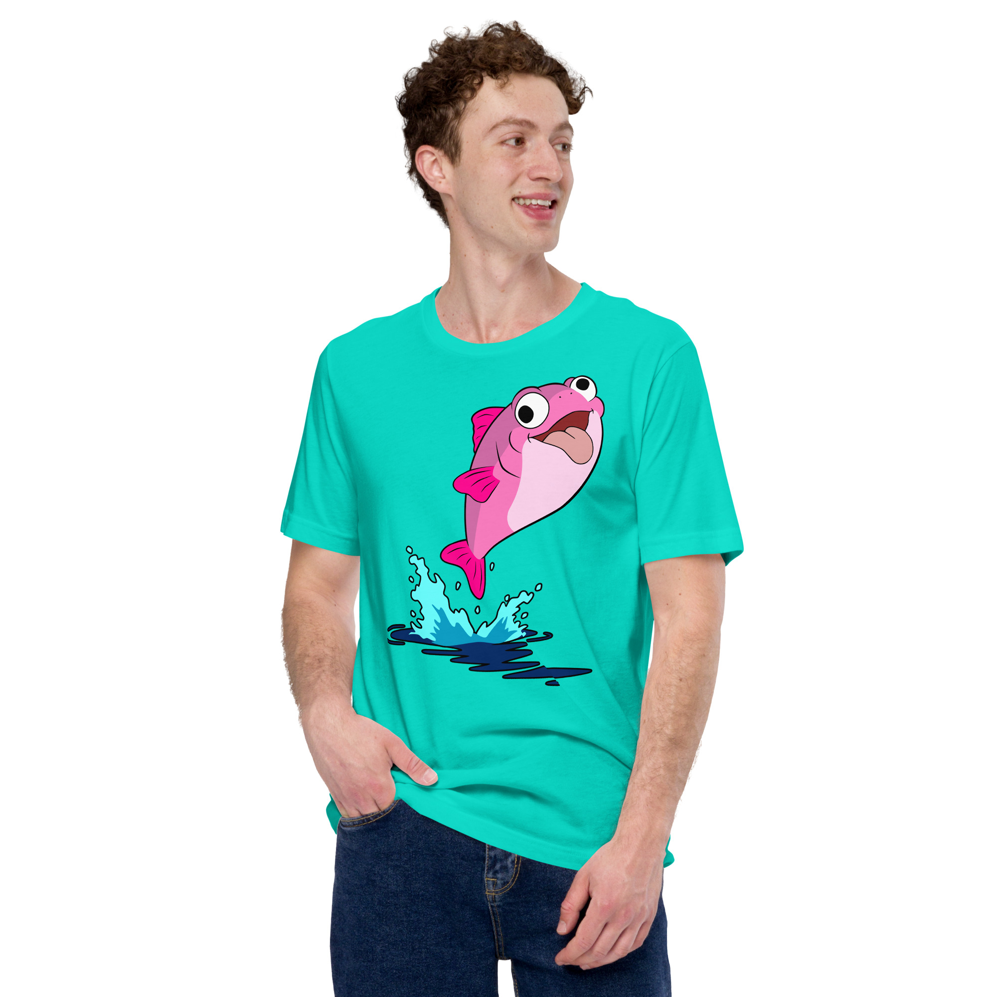 Plenty o' Da Fish In Seas (Pink Fish) t-shirt - Image 4