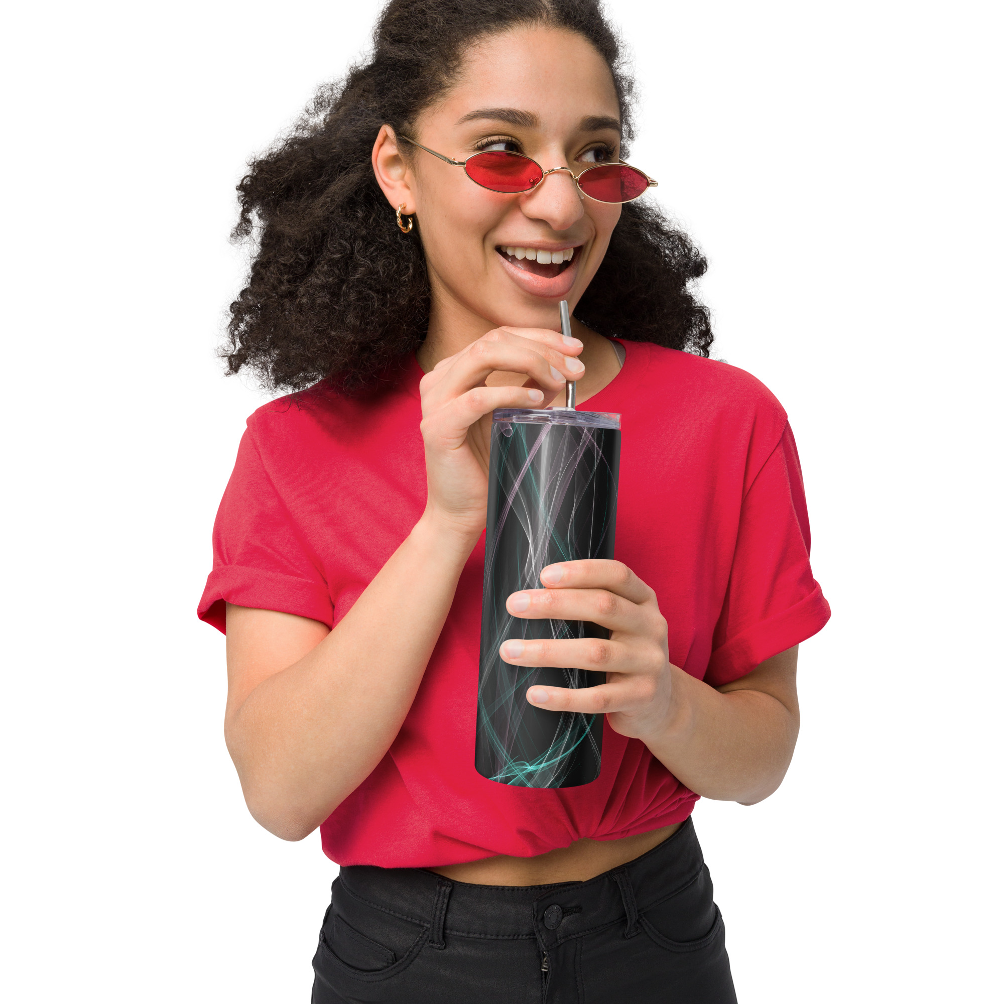 Smokin' Trans Pride Stainless steel tumbler - Image 6